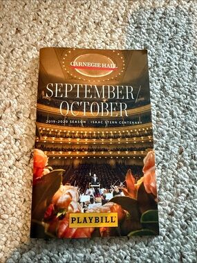 Carnegie Hall 2019 Playbill Munich Philharmonic NYC Tchaikovsky Trey Anastasio